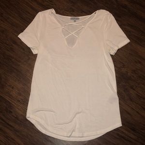 White Criss Cross Top